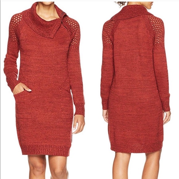 Prana Archer Vestido sweater dress Res Umber M - Picture 3 of 8